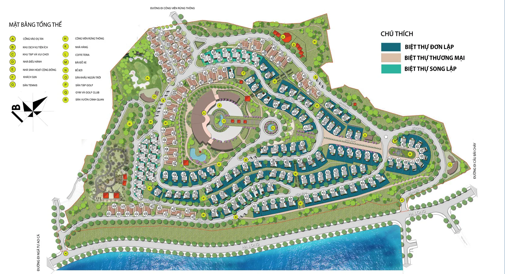 Mặt bằng tổng thể Monaco Mặt bằng tổng thể Monaco